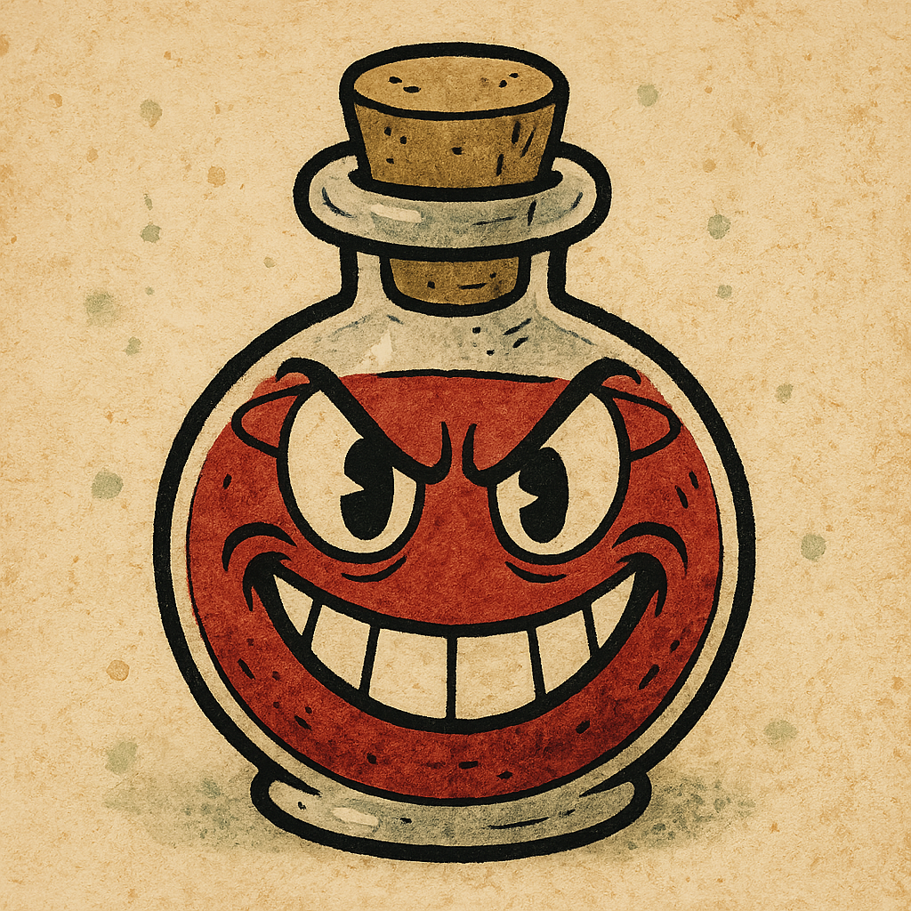 Red potion bottle